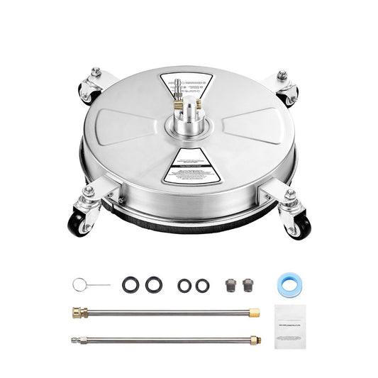 15 in Pressure Washer Surface Cleaner Stainless Steel 4000 Max PSI 4 gal/min 4 Wheels 1/4 in Quick-Connect