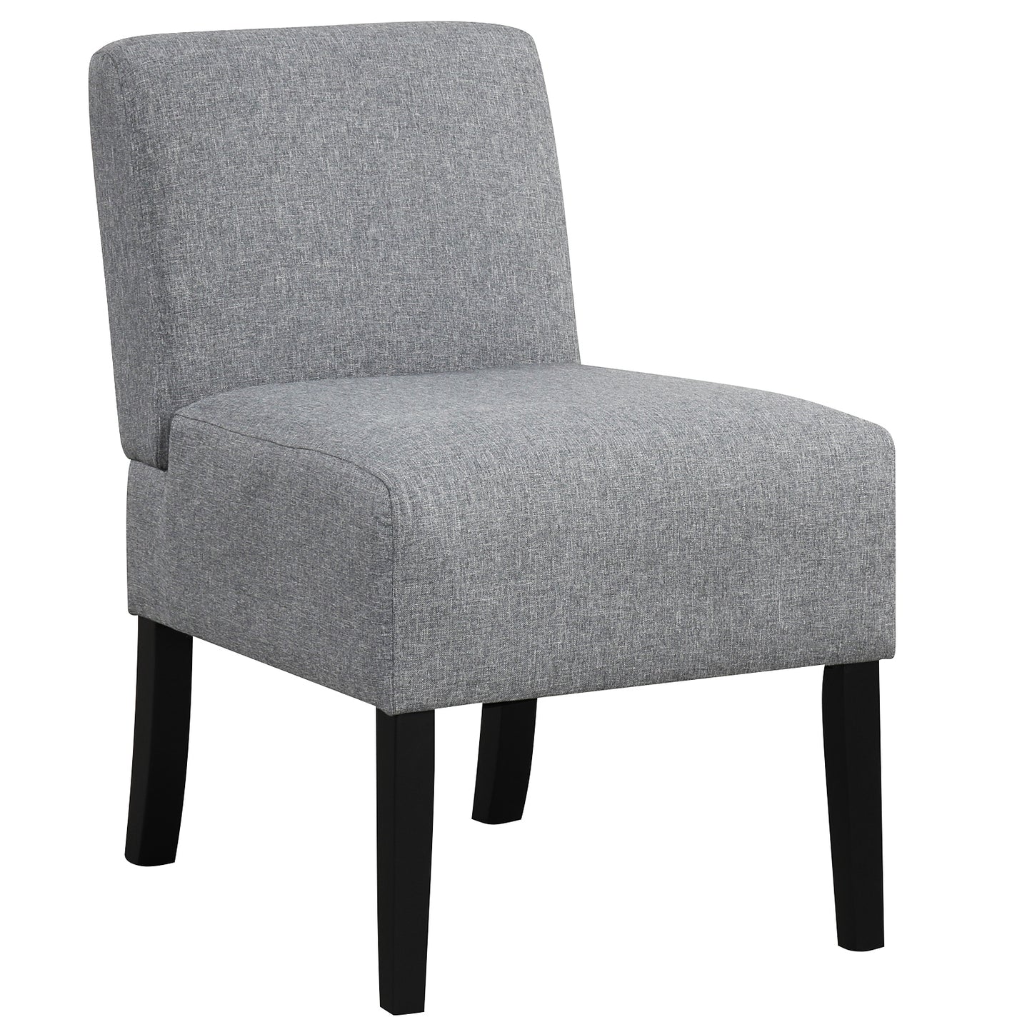 Upholstered Living Room Accent Chair Spring Seat Solid Rubber Wood Legs 400 lb. Polyester Fabric Armless