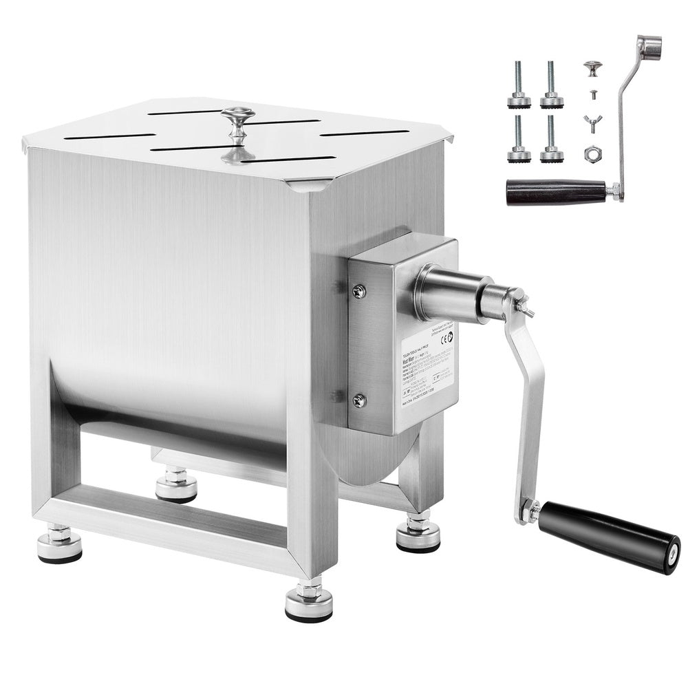 Manual Meat Mixer 10 L Stainless Steel with Gear Reducer for Sausage Making