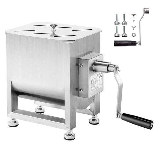 Manual Meat Mixer 10 L Stainless Steel with Gear Reducer for Sausage Making