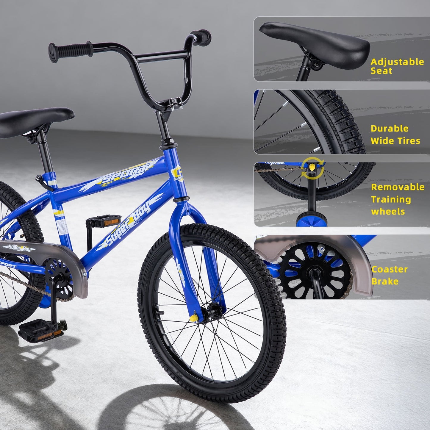 Bestcore 18in Kids Bike, Ages 6-9 Years, Blue