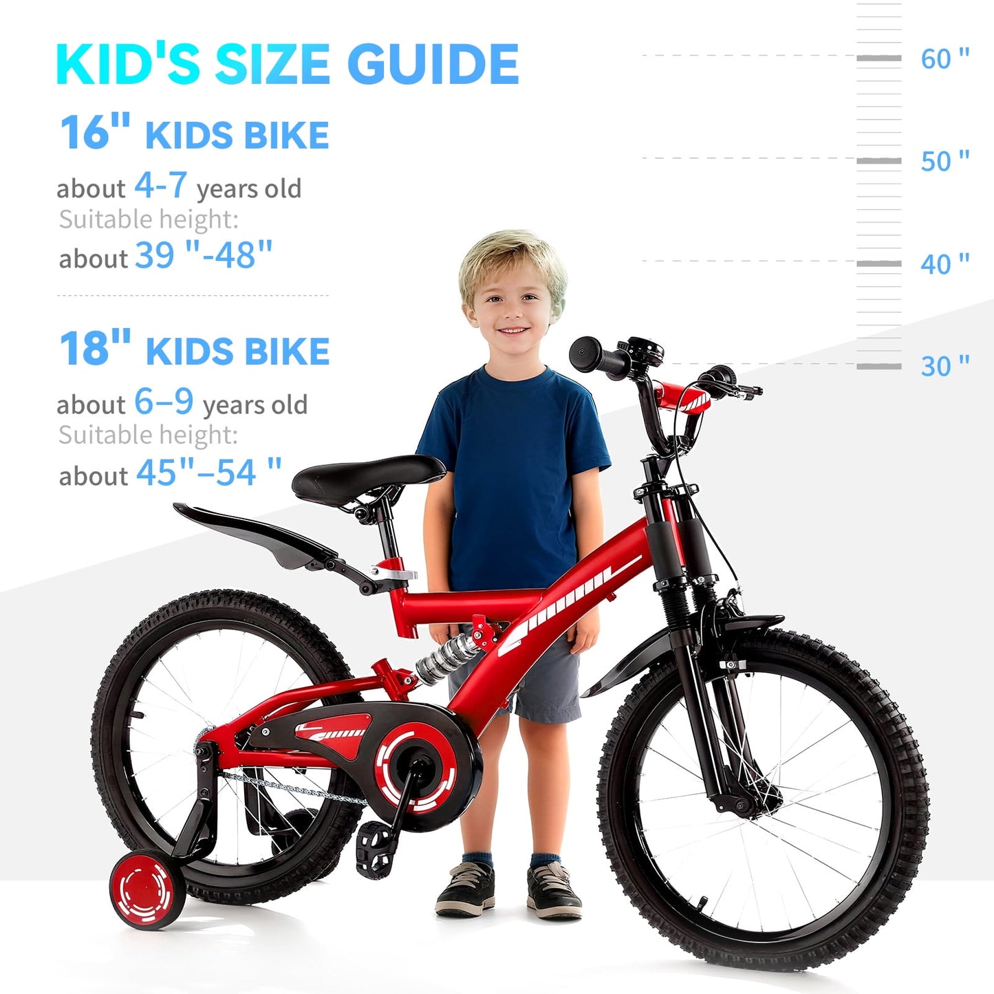 Bestcore 16in Kids Bike, Ages 4-7 Years, Red