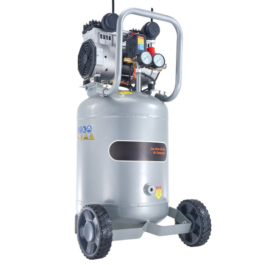 13 Gallon Air Compressor, 2HP 4.6 Oil Free Air Compressor Tank, 66dB Ultra-Quiet Compressor for Tire Inflation, Auto Repair, Woodwork Nailing, Spray Painting (125PSI Max Pressure)