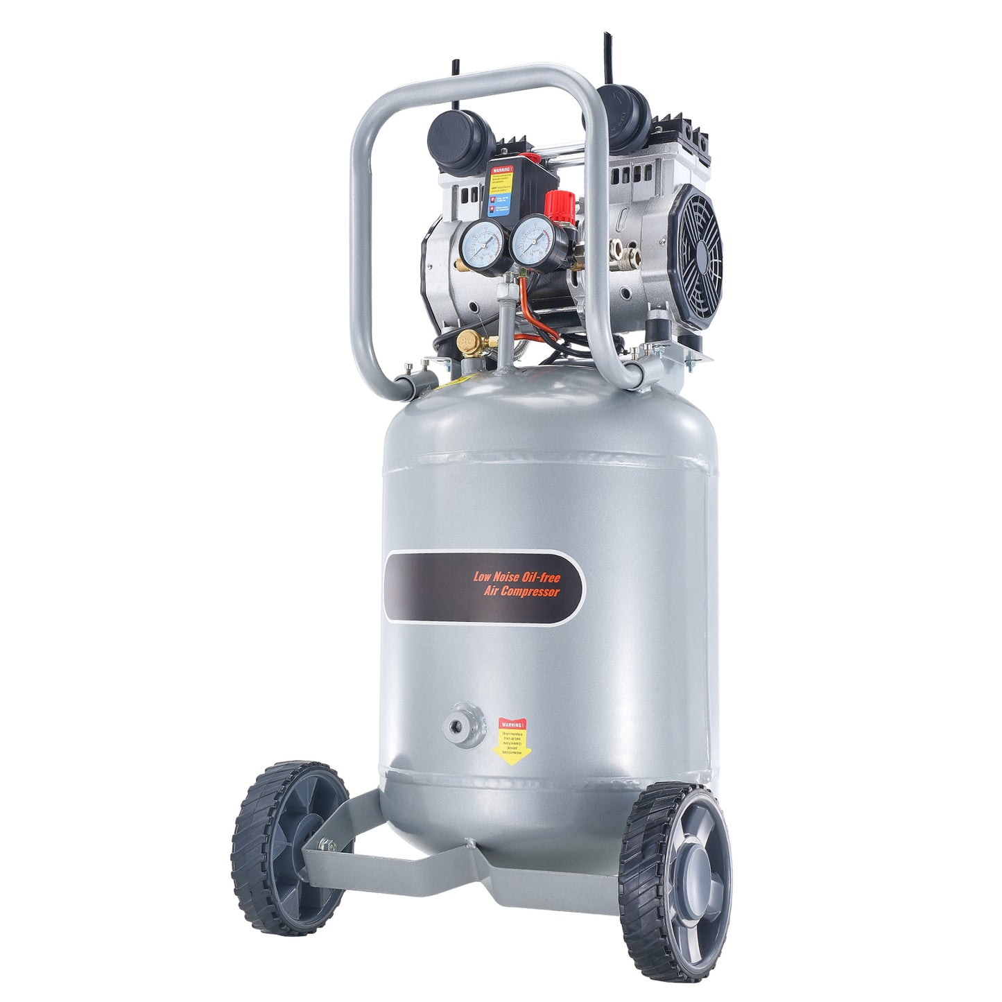 13 Gallon Air Compressor, 2HP 4.6 Oil Free Air Compressor Tank, 66dB Ultra-Quiet Compressor for Tire Inflation, Auto Repair, Woodwork Nailing, Spray Painting (125PSI Max Pressure)