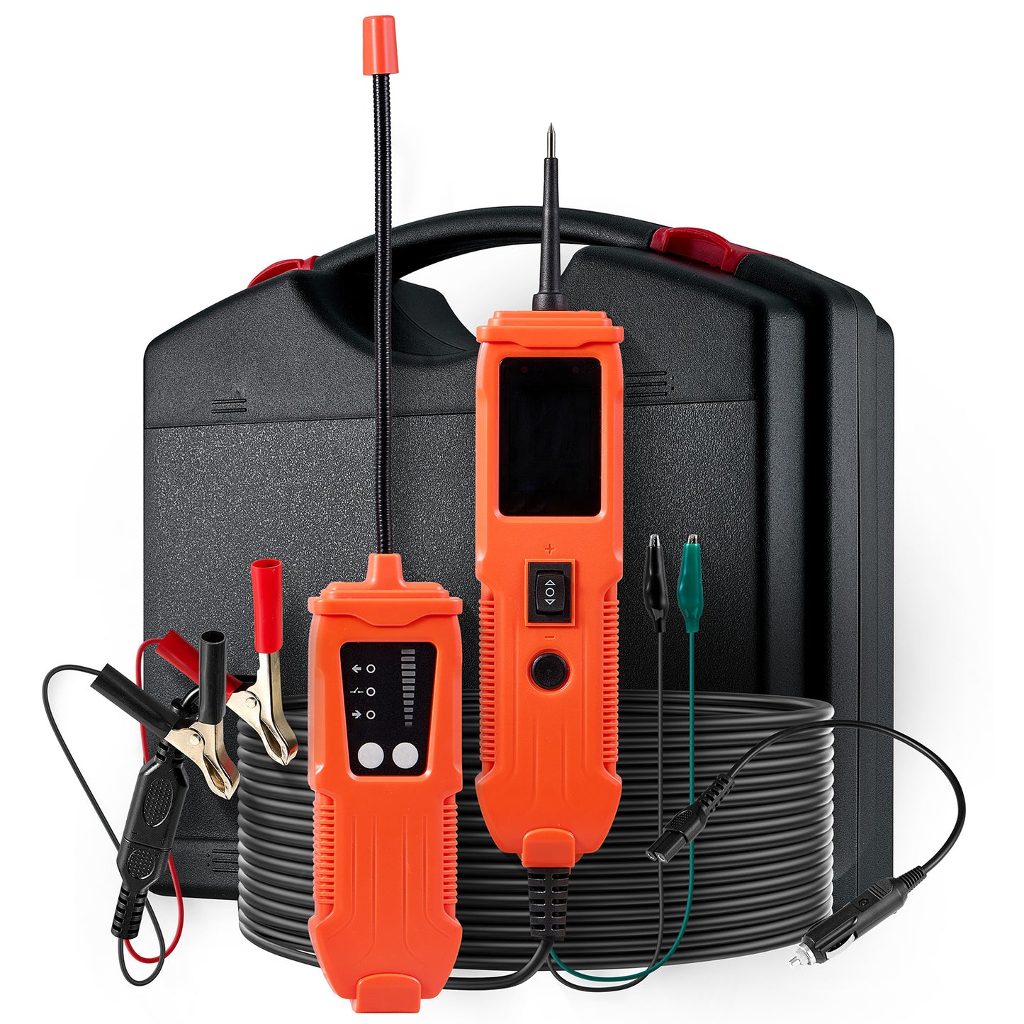 Automotive Circuit Tester Kit 8-35V DC Power Probe with TFT Display, Light and 19.7 ft. Extension Cable