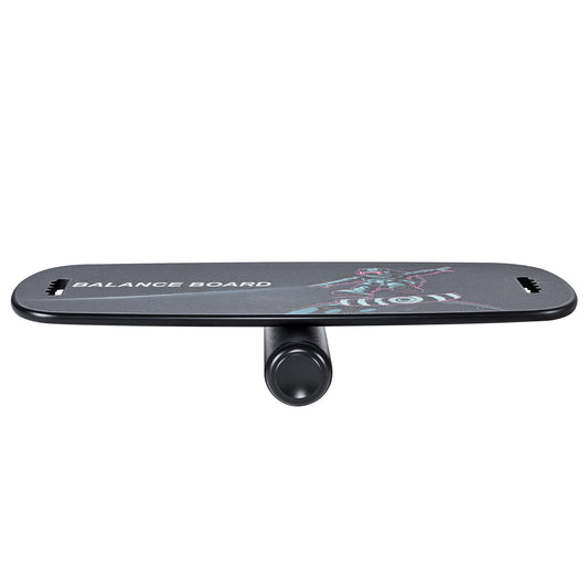2-in-1 Balance Board with Roller, 35 x 15 in. Wobble Trainer, Magnetic Stoppers, 441 lb. Capacity