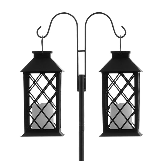 Double Shepherds Hooks 8 Pack 92 in. Tall, 3/4 in. Heavy Duty Bird Feeder Pole Garden Hooks for Plants Lanterns
