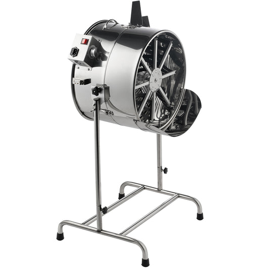 Electric Bud Trimmer 18 in., Tilting Leaf Trimmer Machine with 60 W Variable Speed, Stainless Steel Blades and Mesh Bag