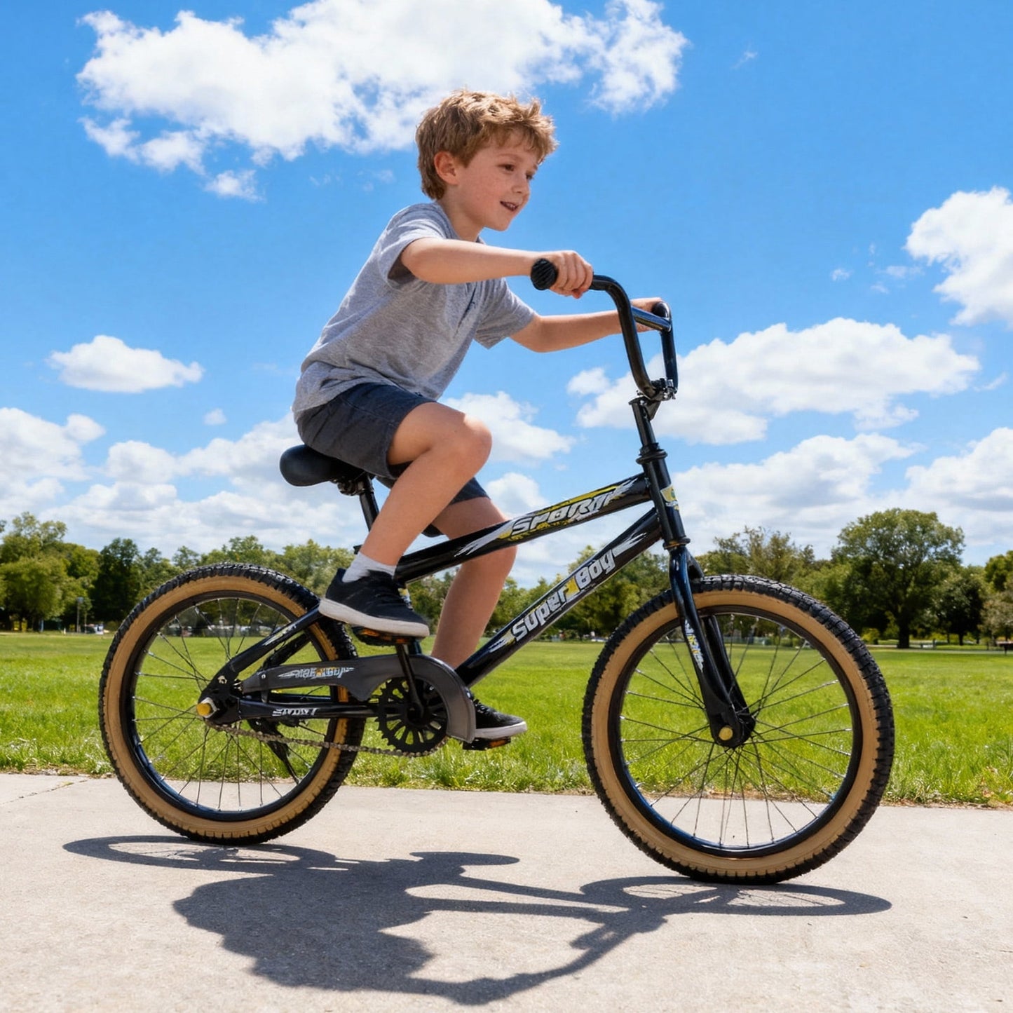 Bestcore 20in Kids Bike, Ages 7-14 Years, Black
