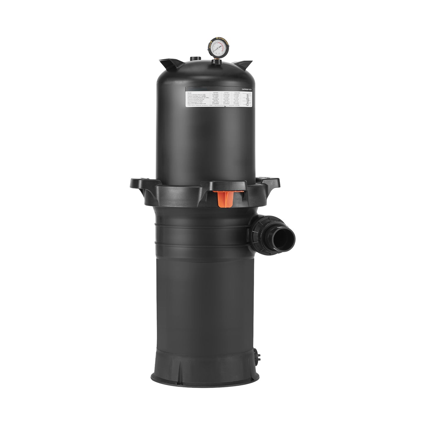 Cartridge Pool Filter, 200 sq. ft. Filter Area, 9000 GPH Swimming Pool Filtration System with 6-Way Valve