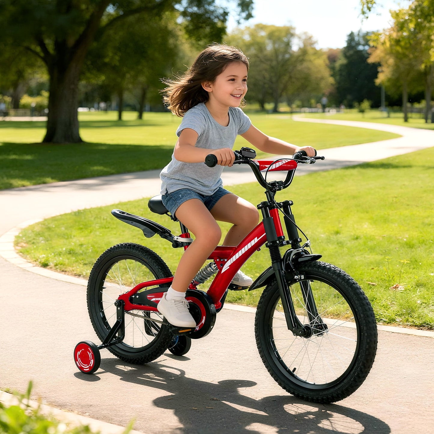 Bestcore 16in Kids Bike, Ages 4-7 Years, Red