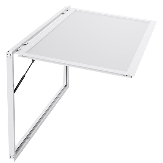 Concession Window 74 x 40 in., Aluminum Service Window for Food Truck, 85 Degree Awning Door, Hydraulic