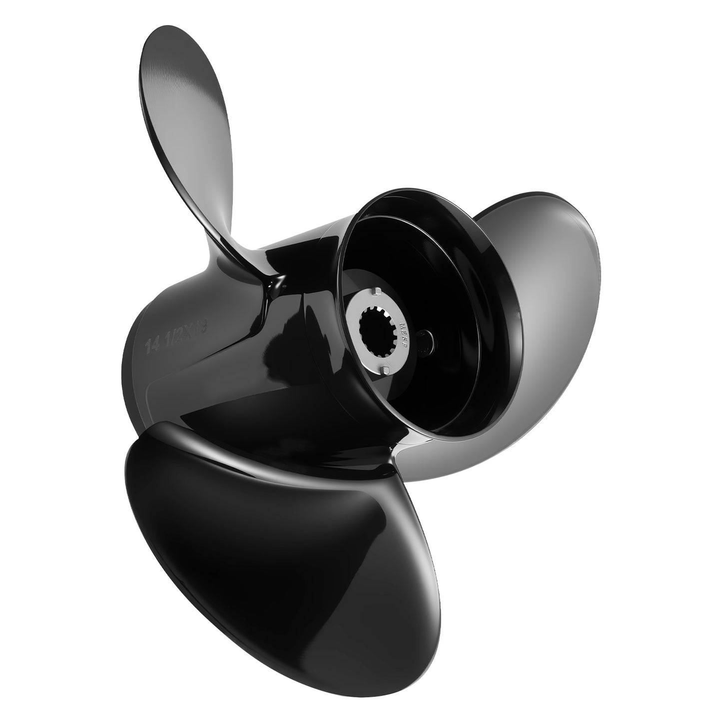 Outboard Propeller 14-1/2 in. x 19 in. 3-Blade Aluminum, 15 Spline Fit 135-300 HP Engines, 4-3/4 in. Gearcase RH