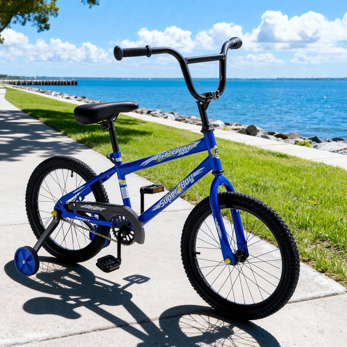 Bestcore 18in Kids Bike, Ages 6-9 Years, Blue