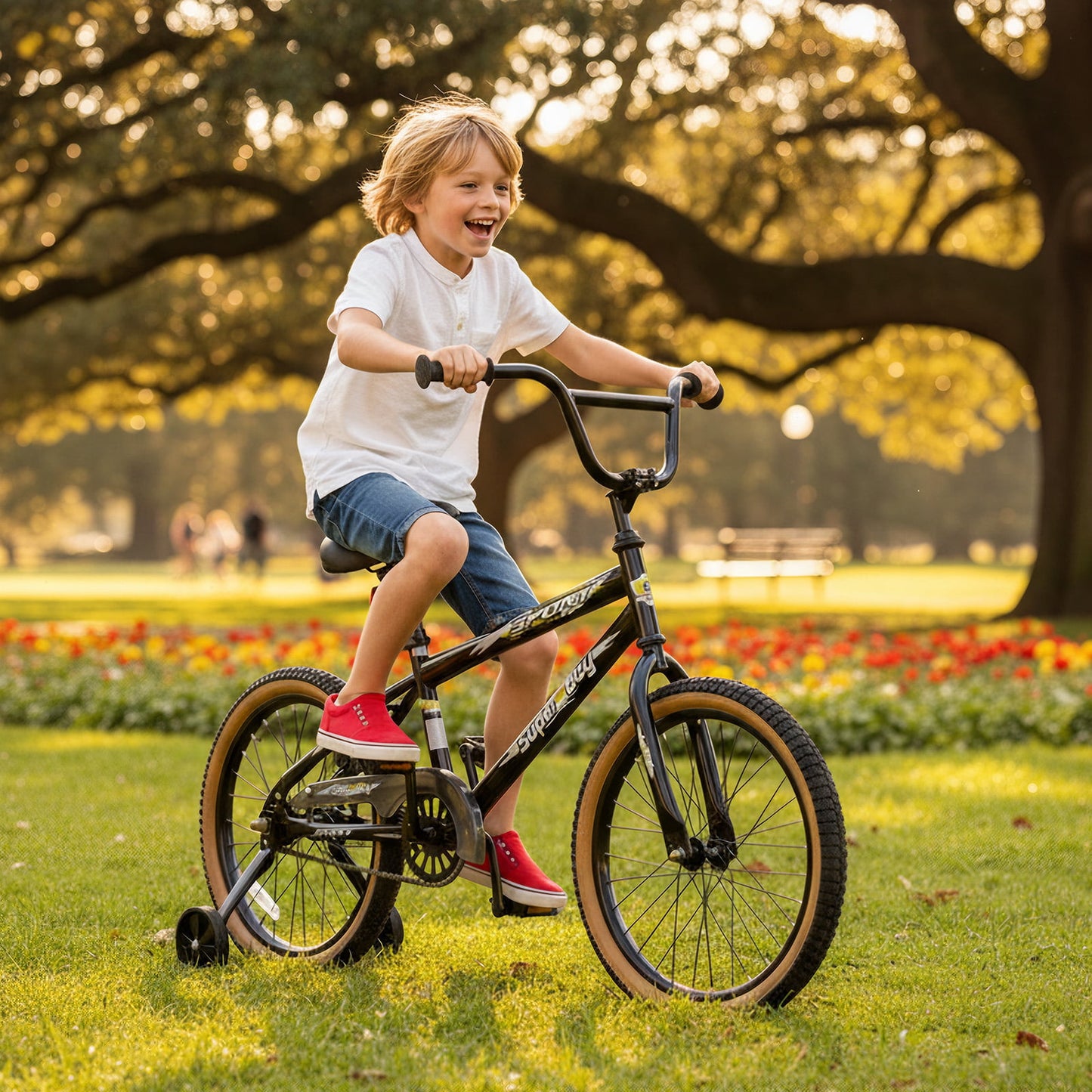 Bestcore 18in Kids Bike, Ages 6-9 Years, Black