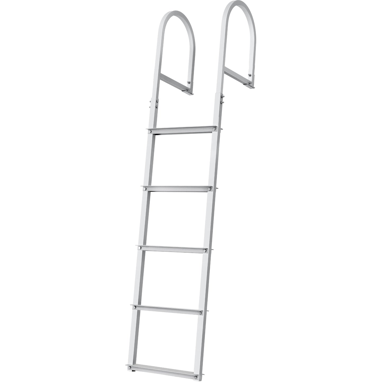 Dock Ladder, Removable 5 Steps, 500 lbs Load Capacity, Aluminum Alloy Pontoon Boat Ladder with 3.1Wide Step  Nonslip Rubber Mat, Easy to Install for Ship/Lake/Pool/Marine Boarding