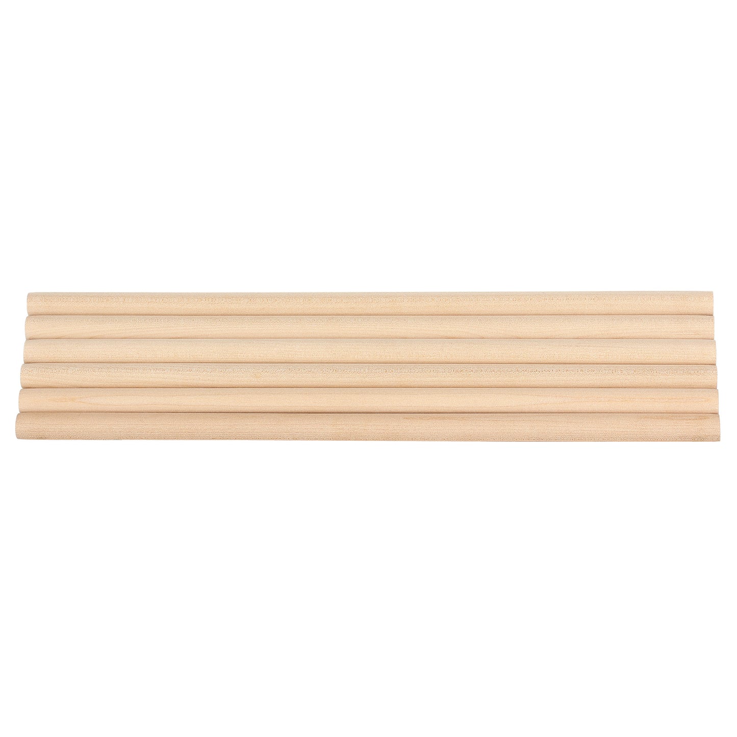 25Pcs Wooden Dowel Rods 1/2 x 12 Inch Natural Birch Wood Sticks Dowels, Unfinished Hardwood Sticks for Craft and DIY Projects, One-Piece Cutting  Smooth Surface  Easy to Color and Paint