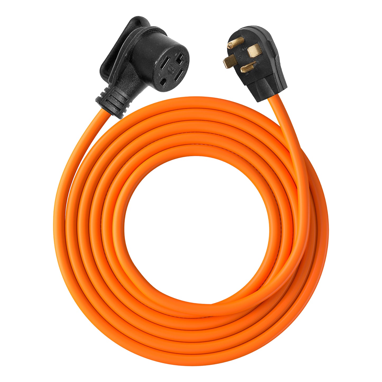 50 ft Indoor Dryer Extension Cord with Orange, NEMA 14-30P to 14-30R, 4-Prong, 10AWG