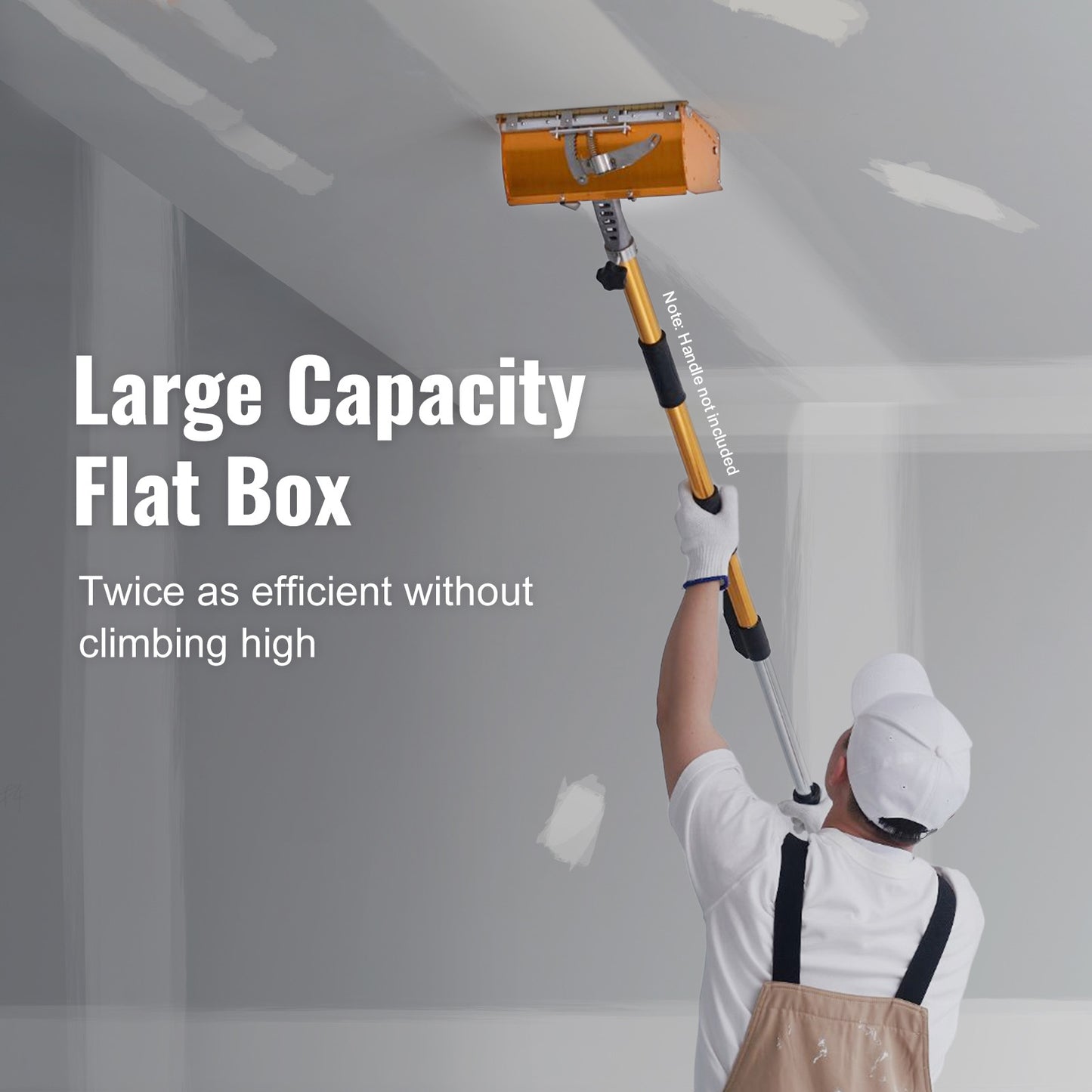 Drywall Flat Box, 10-Inch Wide Quick Clean, Aluminum Finishing Mud Box for Plasterboard, Wallboard, Sheetrock, Bonus Mudguard, Extra 2 Stainless Steel Blades (10/12-Inch)