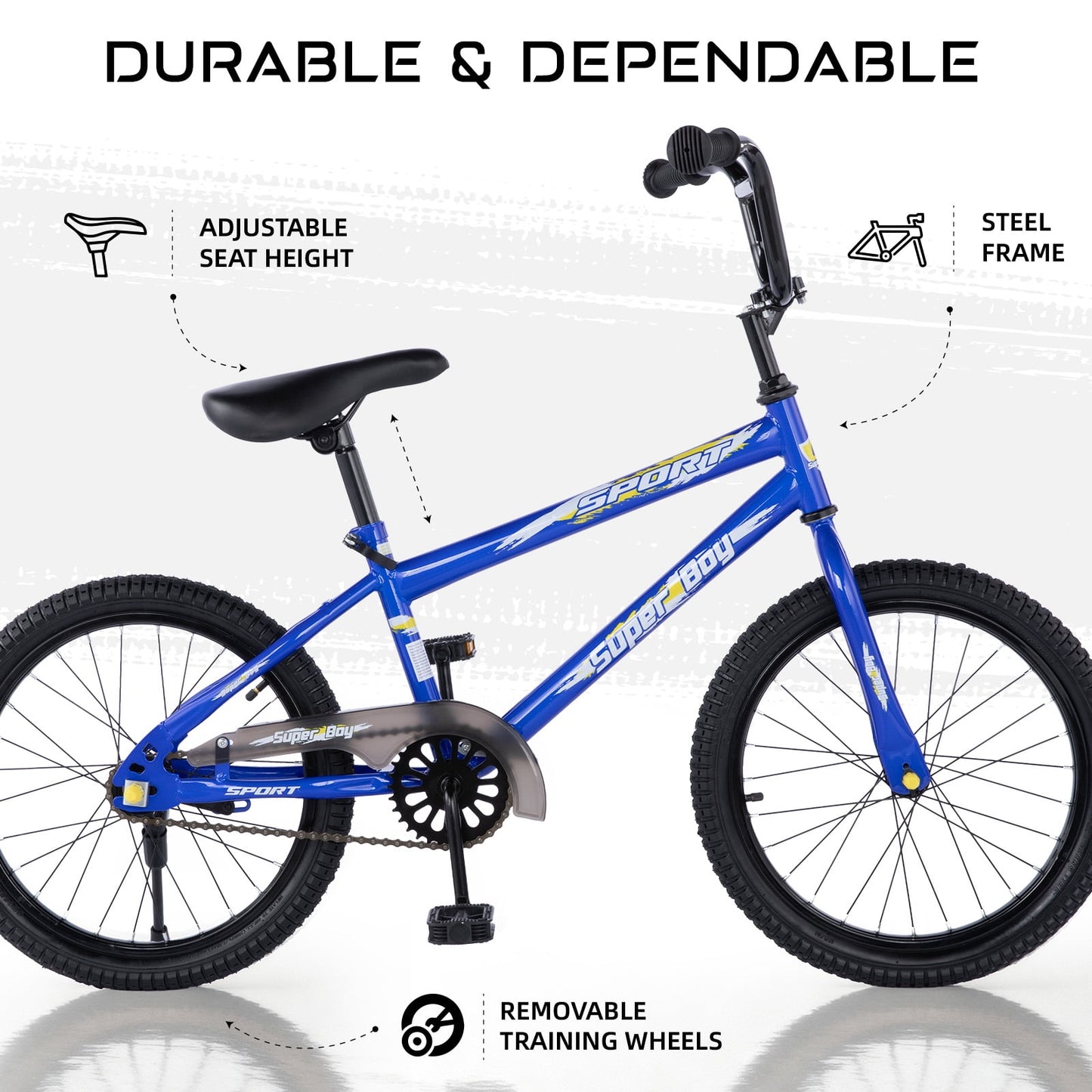 Bestcore 20in Kids Bike, Ages 7-14 Years, Blue