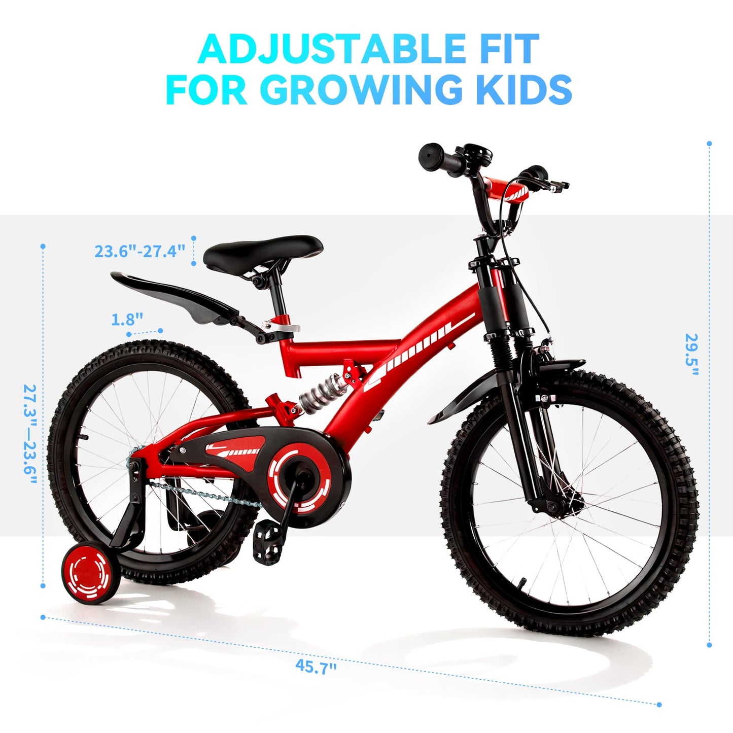 Bestcore 16in Kids Bike, Ages 4-7 Years, Red