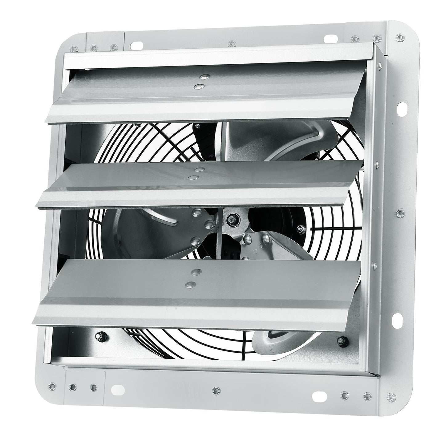 10Shutter Exhaust Fan, High-speed 820 CFM, Aluminum Wall Mount Attic Fan with AC-motor, Ventilation and Cooling for Greenhouses, Garages, Sheds, Shops, FCC