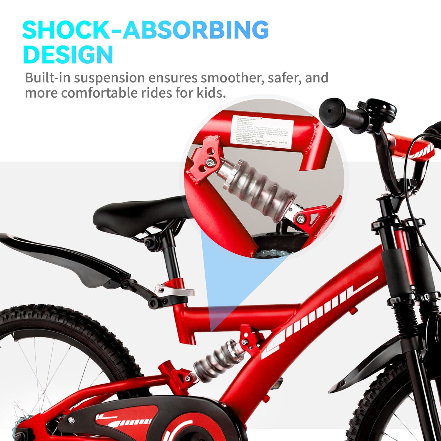 Bestcore 18in Kids Bike, Ages 6-9 Years, Red