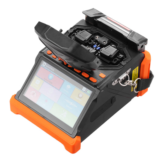 6-Motor Fiber Fusion Splicer with 5 in. Touch Screen, 6s Splicing and 13s Heating for SM/MM Fiber Types