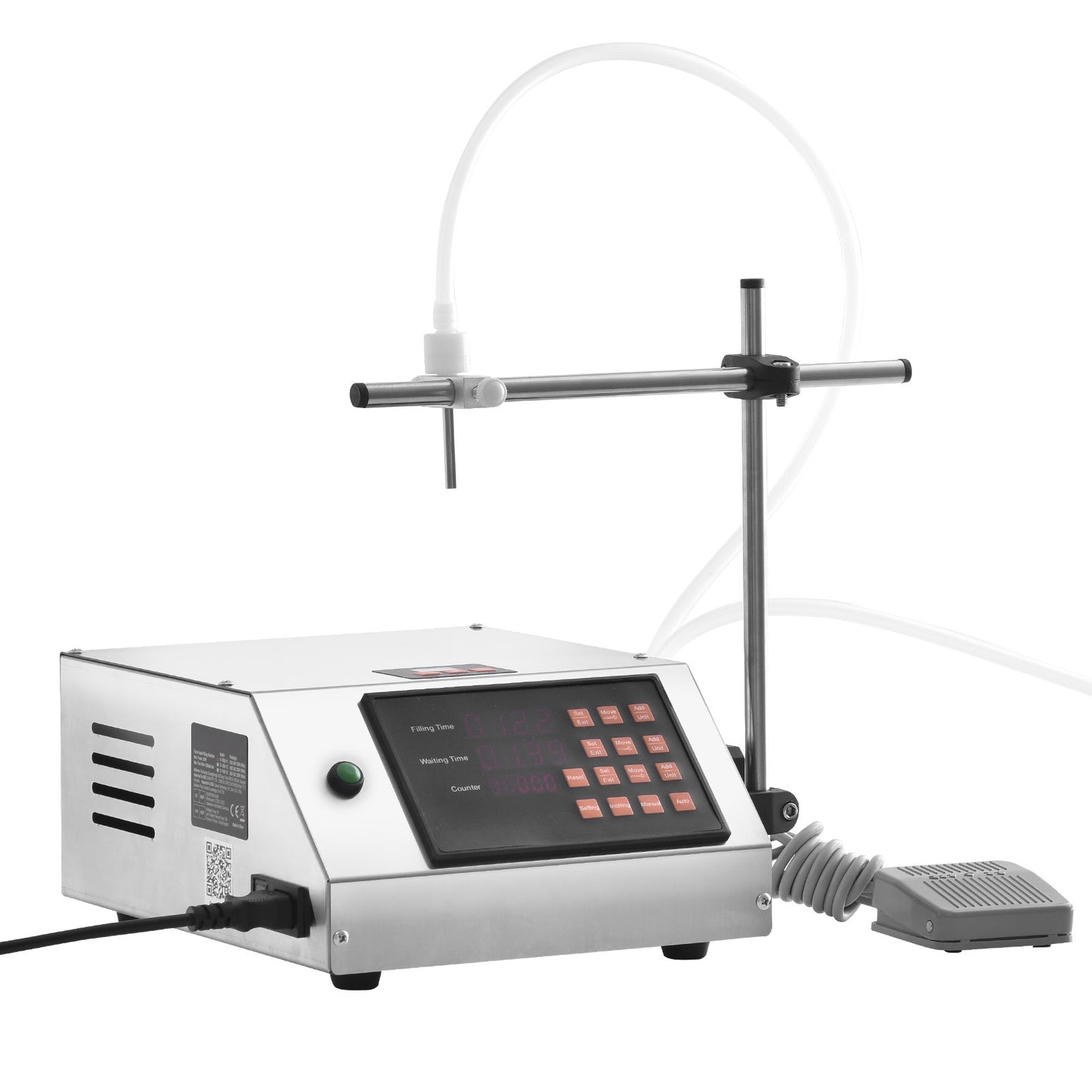 Liquid Filling Machine 5-650 ml, Automatic Bottle Filler with Foot Pedal, Digital Peristaltic Pump Bottling Machine