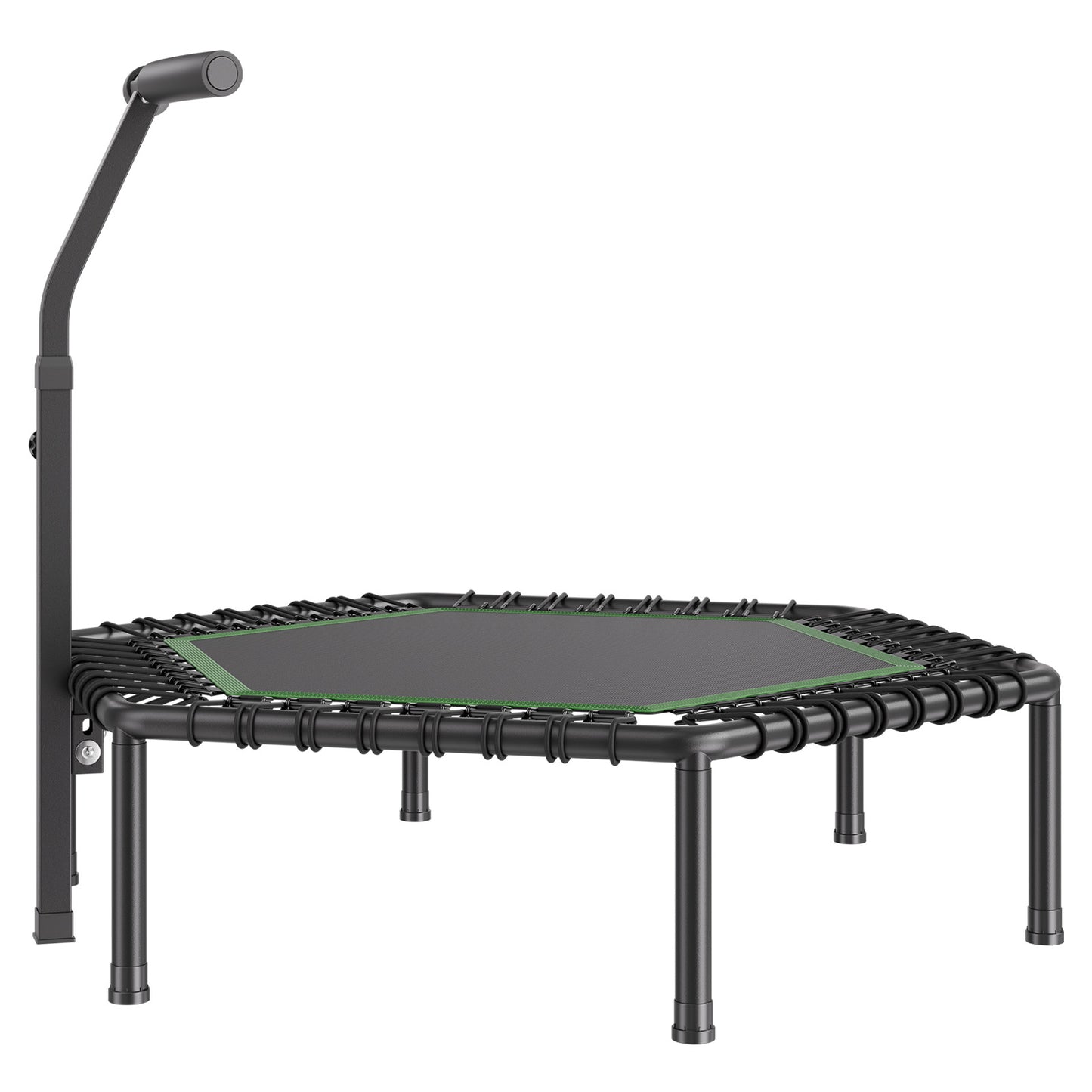 54.5 in. Mini Trampoline, 450 lb. Fitness Rebounder with 3-Level Adjustable Handle and Foam Grip