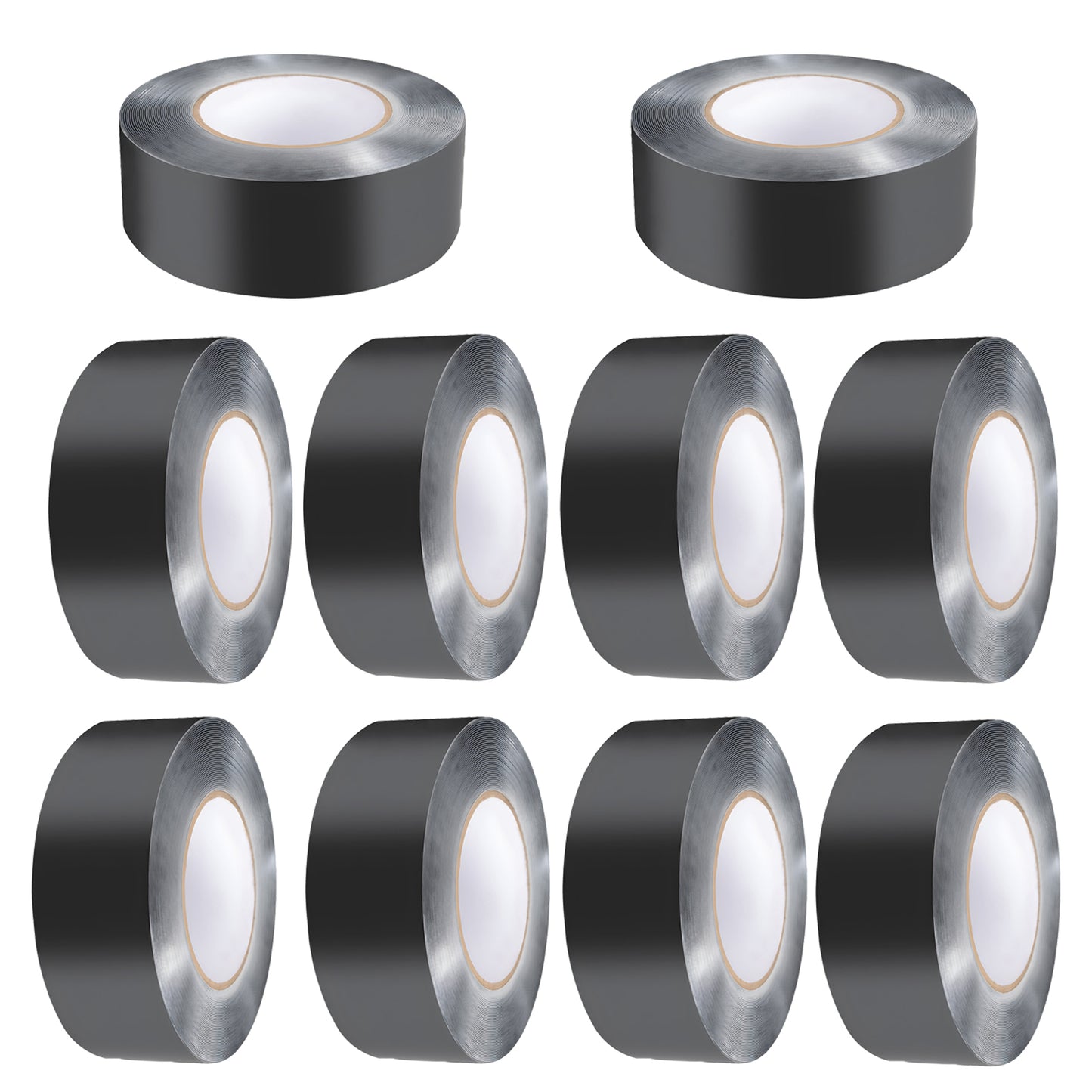 Deck Joist Tape, 2 inch x 50 ft, 10 Pack, Weather-Resistant Waterproof Flashing Butyl Joist Tape for Decking, Self-Adhesive, for Wood Decks, Beams Roofs, RVs, House, and Pipes Repair, Black