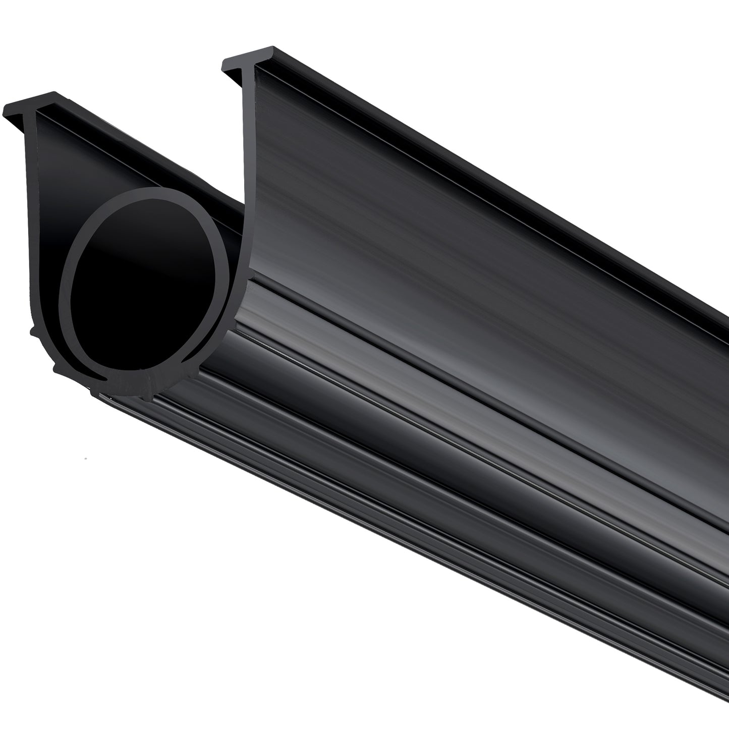 Garage Door Seals Bottom Rubber, U Shape +O Ring Garage Door Weather Stripping, Universal Weatherproof Threshold Buffering Sealing Rubber , 5/16 inch T-ends and 3 3/4 inch Width (10 Ft, Black)