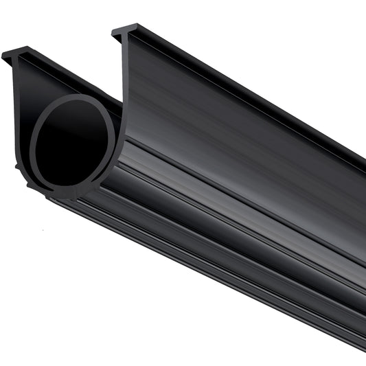 Garage Door Seals Bottom Rubber, U Shape +O Ring Garage Door Weather Stripping, Universal Weatherproof Threshold Buffering Sealing Rubber , 5/16 inch T-ends and 3 3/4 inch Width (10 Ft, Black)