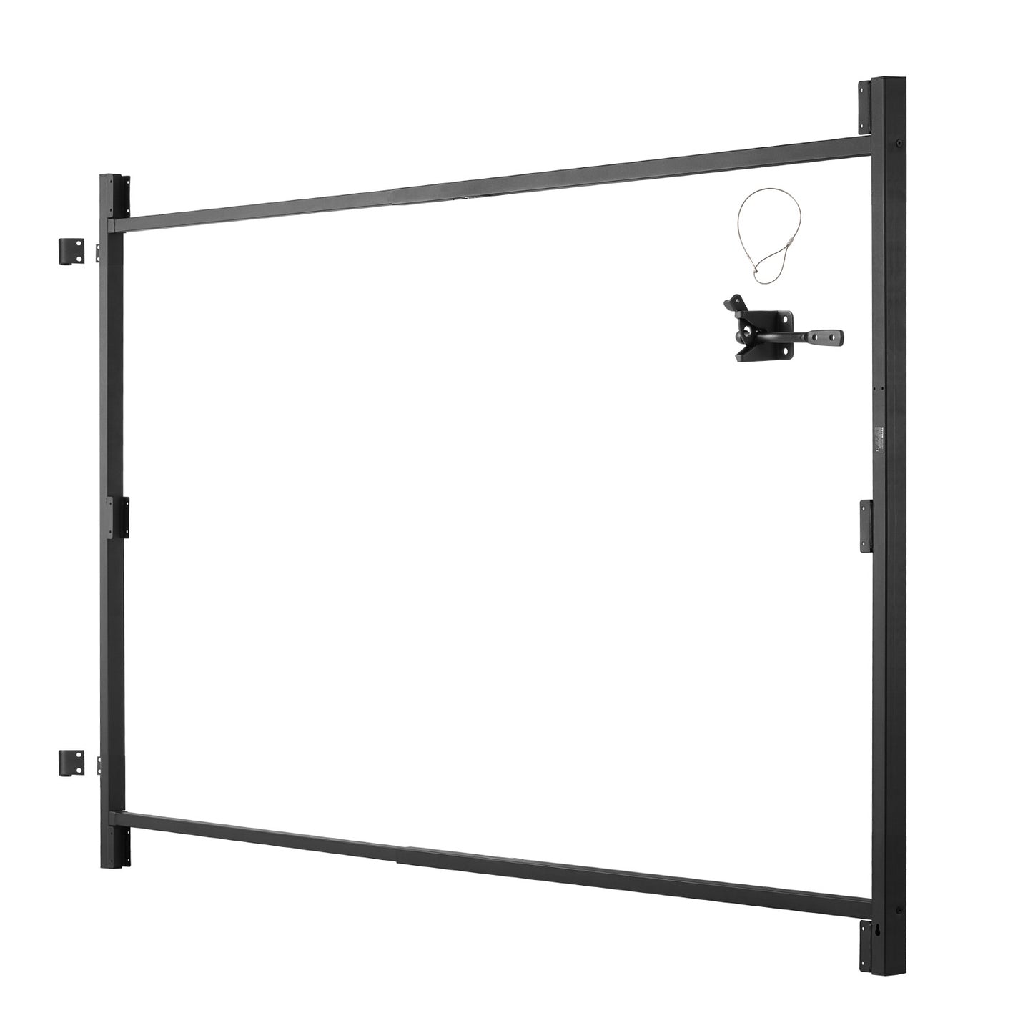 Gate Building Kit, Fits 60 to 96 in Wide Openings, Up from 4 to 5 ft High Fence, Adjustable Gate Building Kit, Anti Sag Full Gate Frame Kit with Latch Lock and Screws, for Wooden Fence, Iron