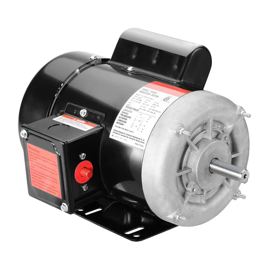 0.75HP Electric Motor 1725 RPM 115V/230V Single Phase Air Compressor Motor with 5/8 in. Keyed Shaft