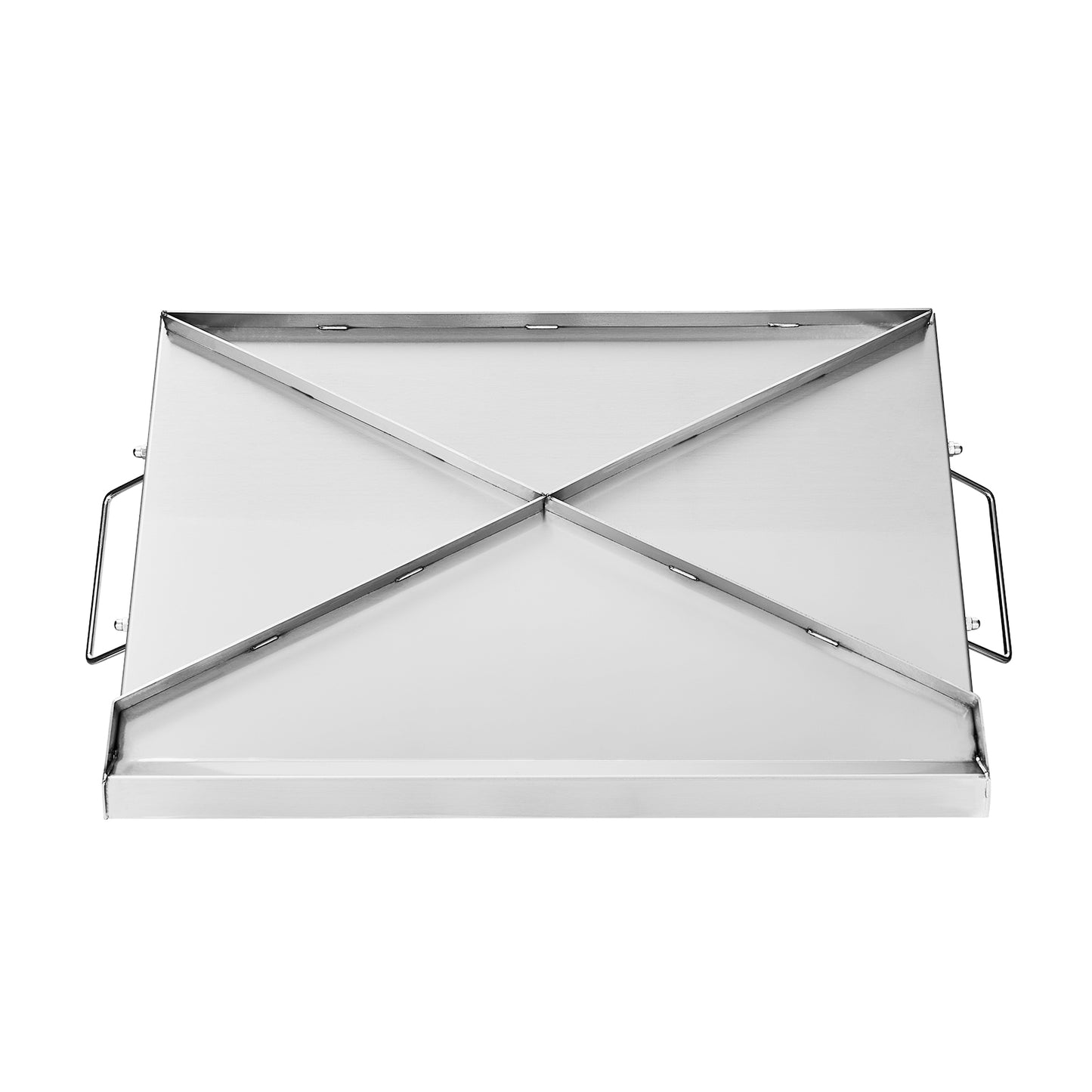 Stainless Steel Griddle 23 x 16 in., Flat Top Rectangular Gas Grill Plate, Universal Teppanyaki Cookware with Handle