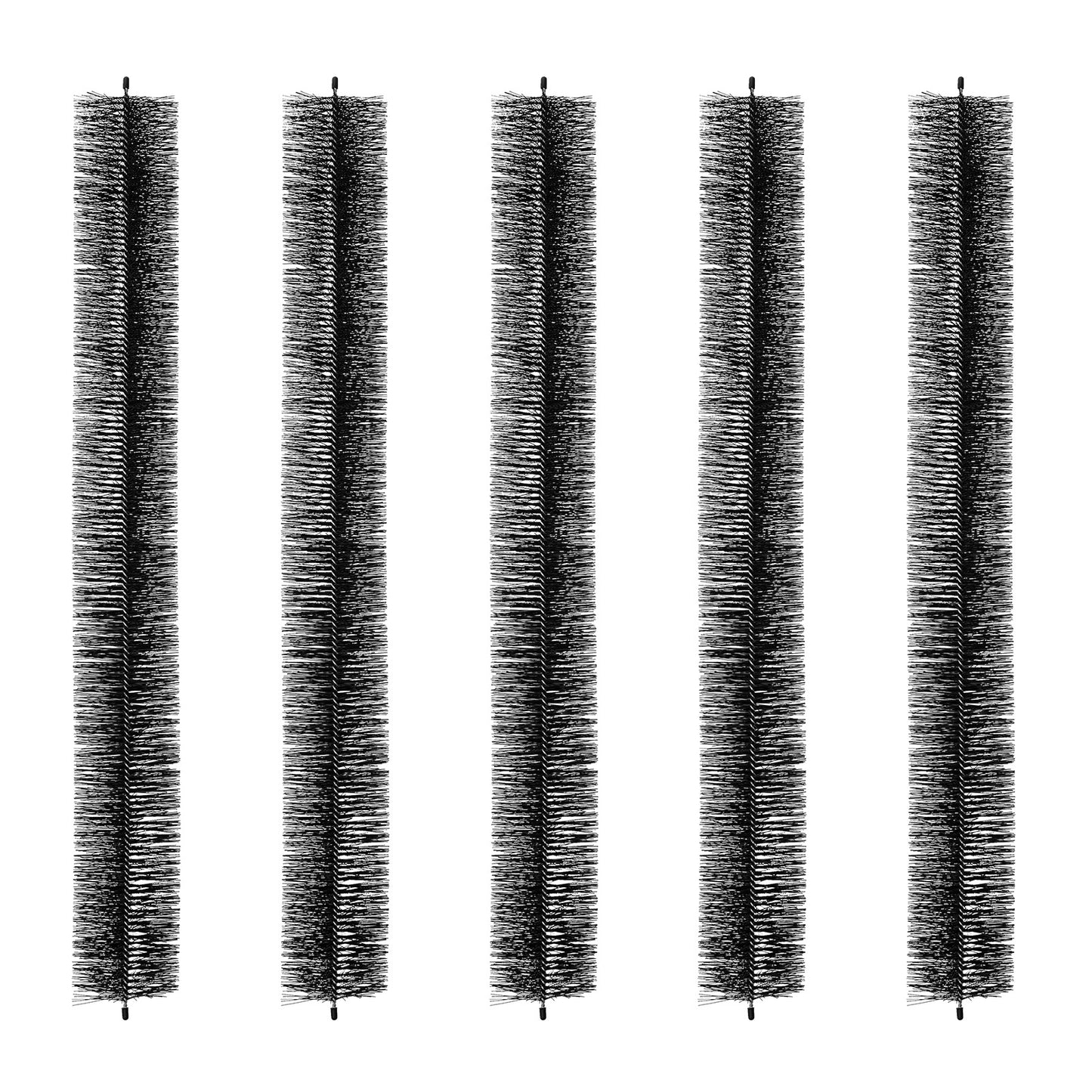 Gutter Brush, 15 Feet Total Length 4.33 inch Diameter Gutter Cleaning Tools, Ground-Level Gutter Brush Leaf Guard for 5 Inch Gutters, Easily Clear roof Leaves and Debris, 5 Pack