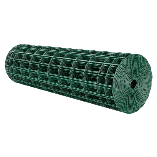 Farm Fence, 39 x 984 in, 2 x 4 in Mesh 2.1mm Galvanized Steel Wire Fencing for Cattle, Hog  Sheep, Heavy Duty Vinyl Coated Livestock Fence for Animal Enclosures, Cage Wire, Garden Fences, Green