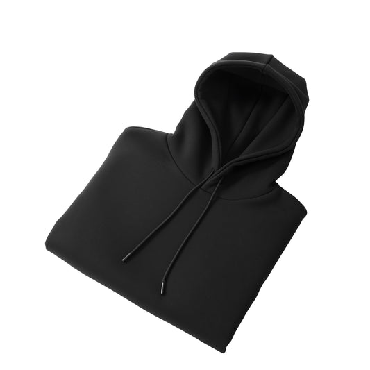 Mens Pullover Hoodie 3XL, Fleece Hooded Sweatshirt, 56% Polyester 44% Cotton, Large Pocket, Black