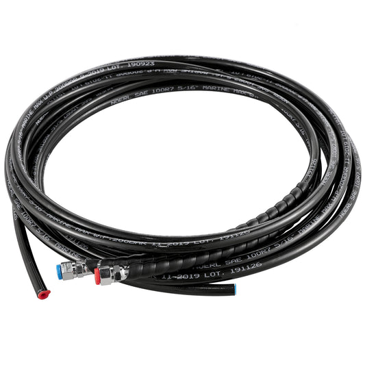 Hydraulic Boat Steering Kit 300HP Helm Pump Cylinder Wheel 18 ft. Hose Marine Steering System