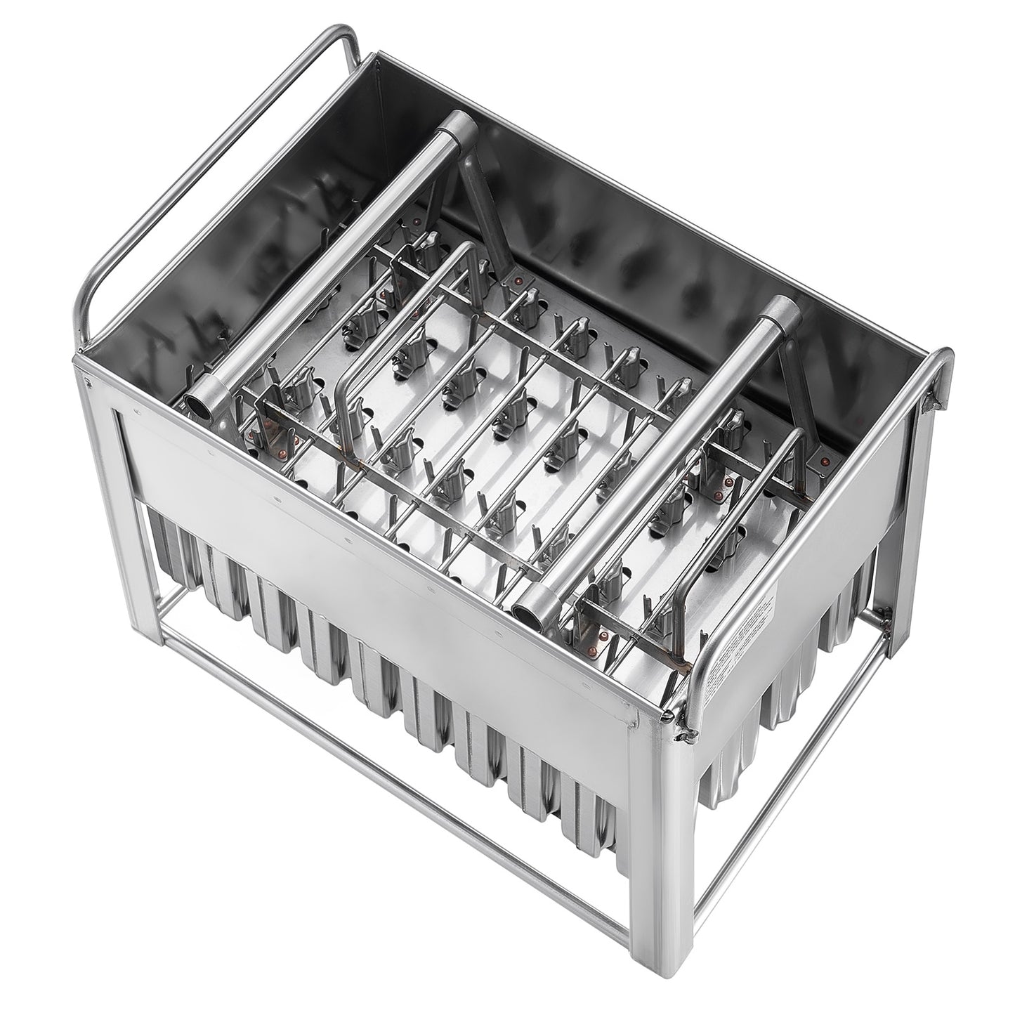 Commercial Popsicle Molds, 40-Count Round-Head Double-Slot Stainless Steel Ice Pop Molds with Sticks, Bags