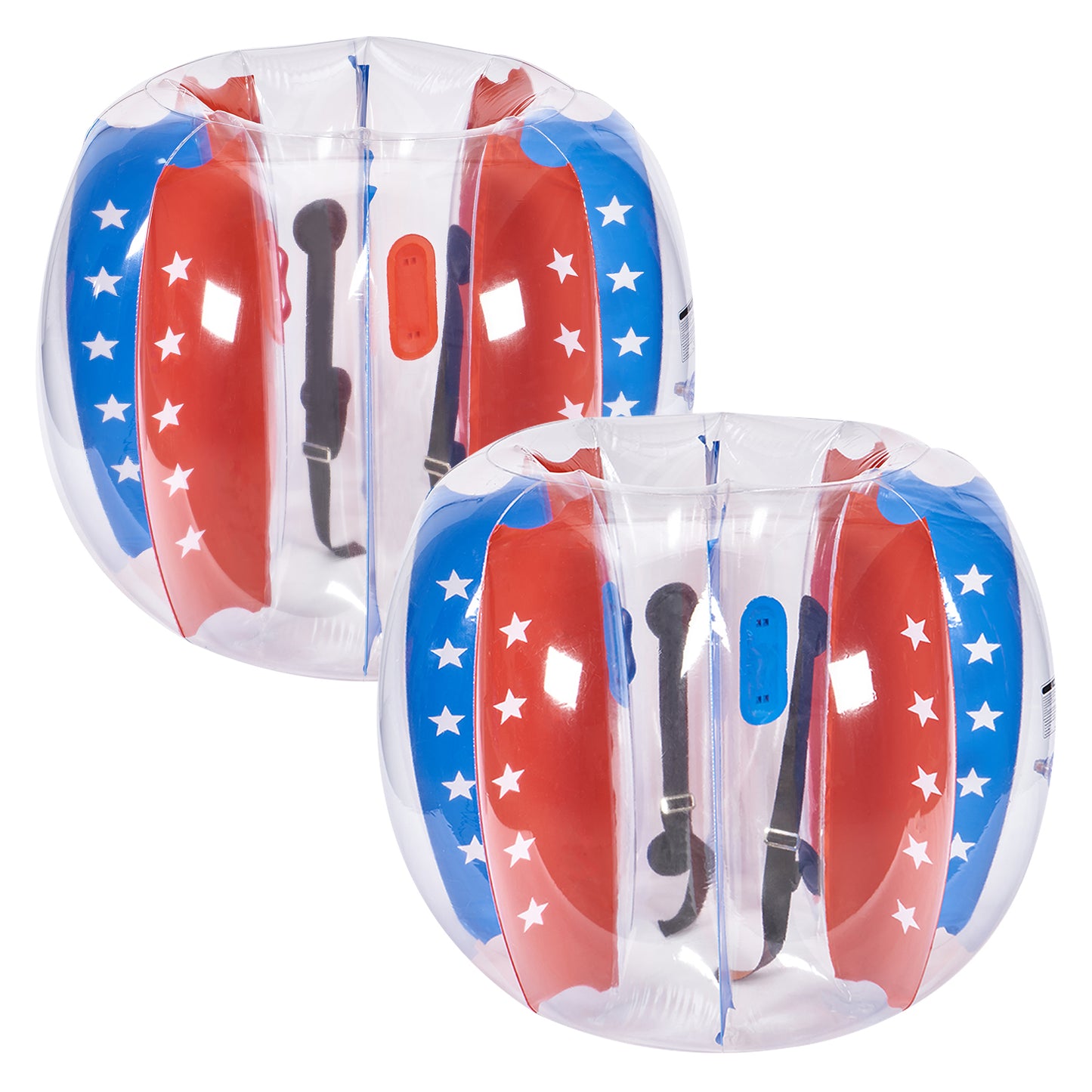Inflatable Bumper Balls 2-Pack 4 ft. Body Sumo Zorb Balls for Kids Teens Durable PVC Human Hamster Bubble Balls