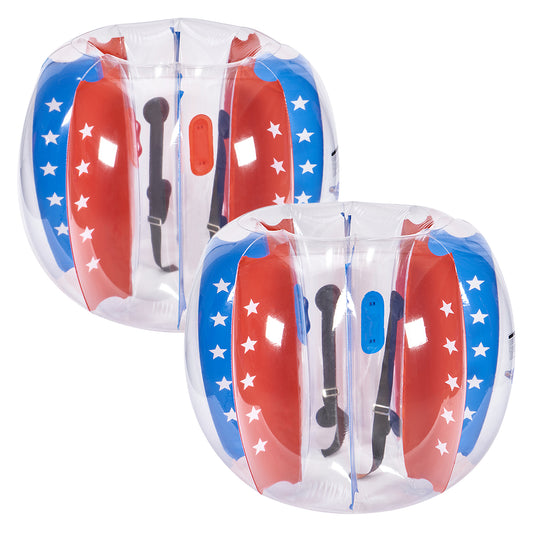 Inflatable Bumper Balls 2-Pack 4 ft. Body Sumo Zorb Balls for Kids Teens Durable PVC Human Hamster Bubble Balls