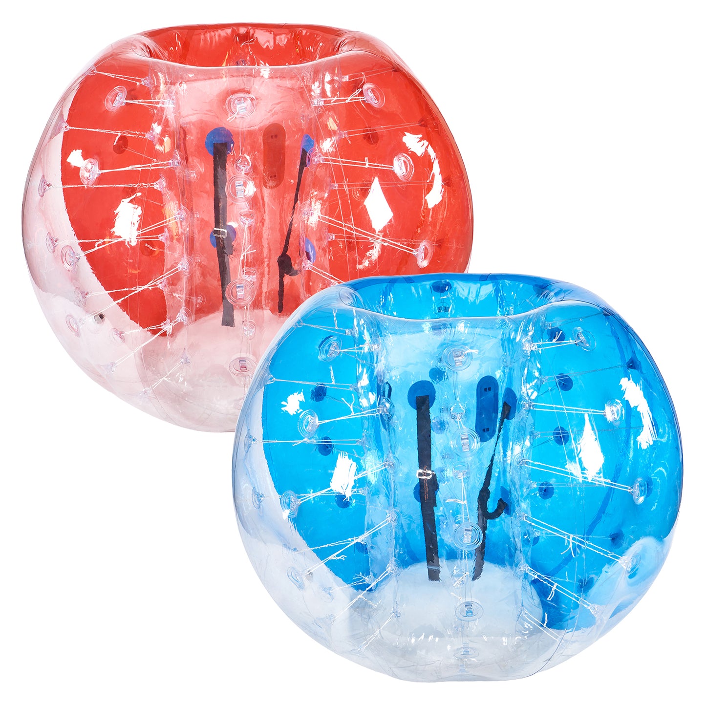 Inflatable Bumper Balls 2-Pack 5 ft. Body Zorb Balls for Adults, 0.8 mm PVC Human Hamster Bubble Balls for Team Play