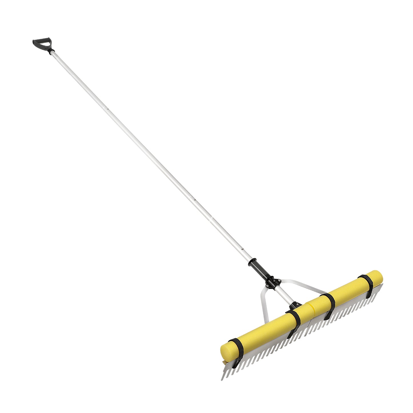 Landscape Rake 36 in. Head, Lake Weed Rake with 102 in. Aluminum Handle, Rope and Float for Pond and Garden Cleaning