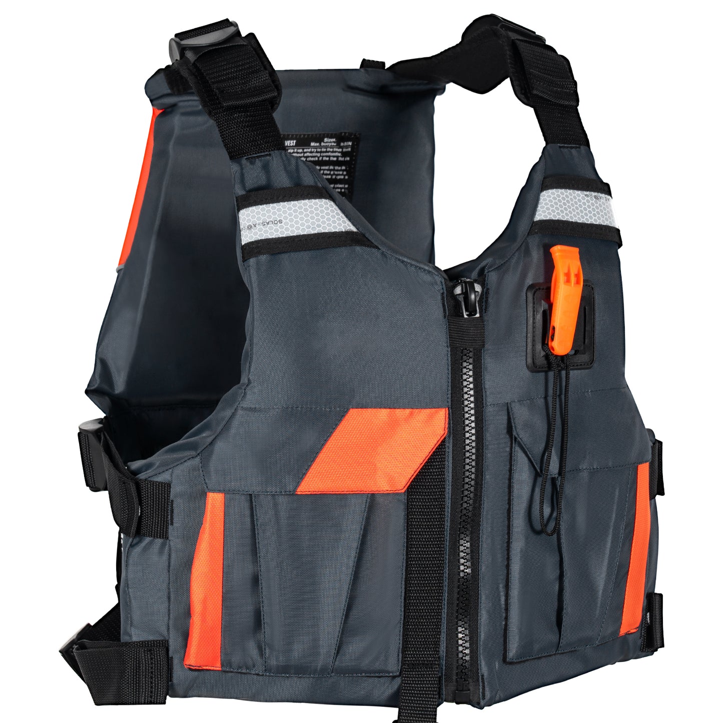 Adult Life Vest PFD 80N Buoyancy Size S, Waterproof Nylon Life Jacket for Kayaking Fishing Surfing Watersports