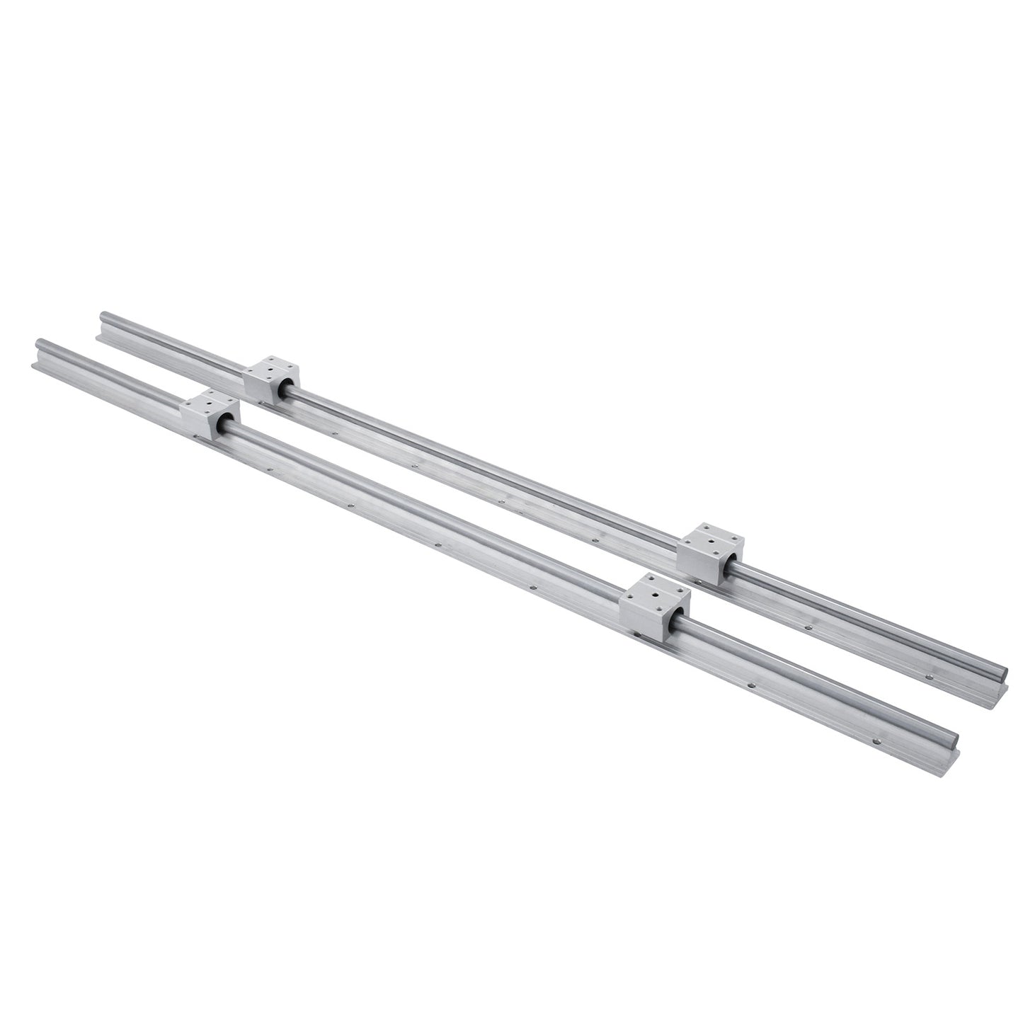 Linear Rail, 2PCS SBR12-1000mm, Linear Guide 2 PCS Linear Guide Rails, 4 PCS Square Type Carriage Bearing Blocks, CNC Rail Linear Rails and Bearings Kit, for Automated Machines and Equipments