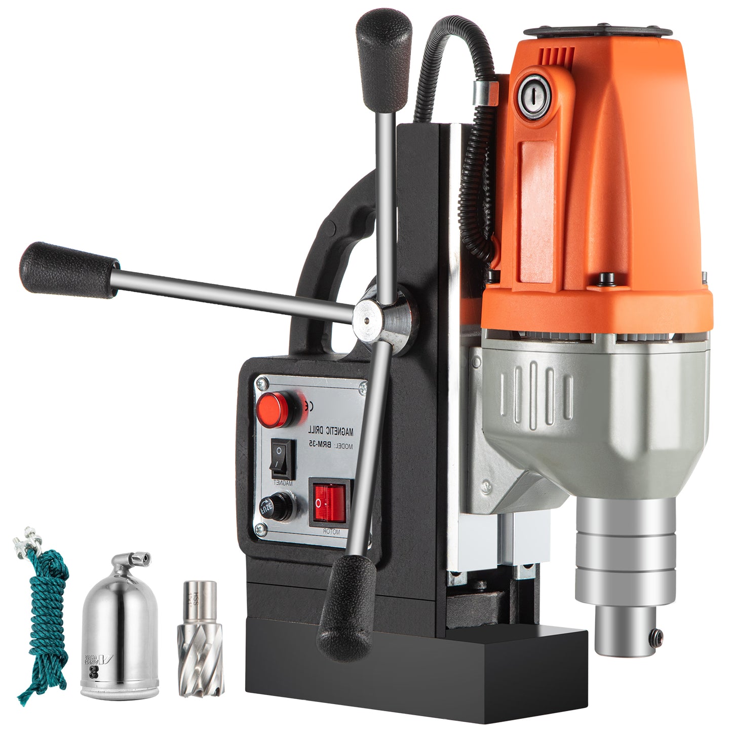 Magnetic Drill Magnetic Drilling Machine 980W, Metal Drill Press High Power 680 rpm, Multi-Function Metal Drill Press 35MM Core Drilling Machine for Drilling And Tapping