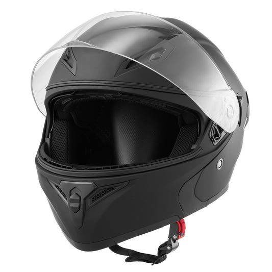 Modular Motorcycle Helmet DOT, Adult Dirt Bike Helmet with Clear Visor, Detachable Liner, ABS Shell