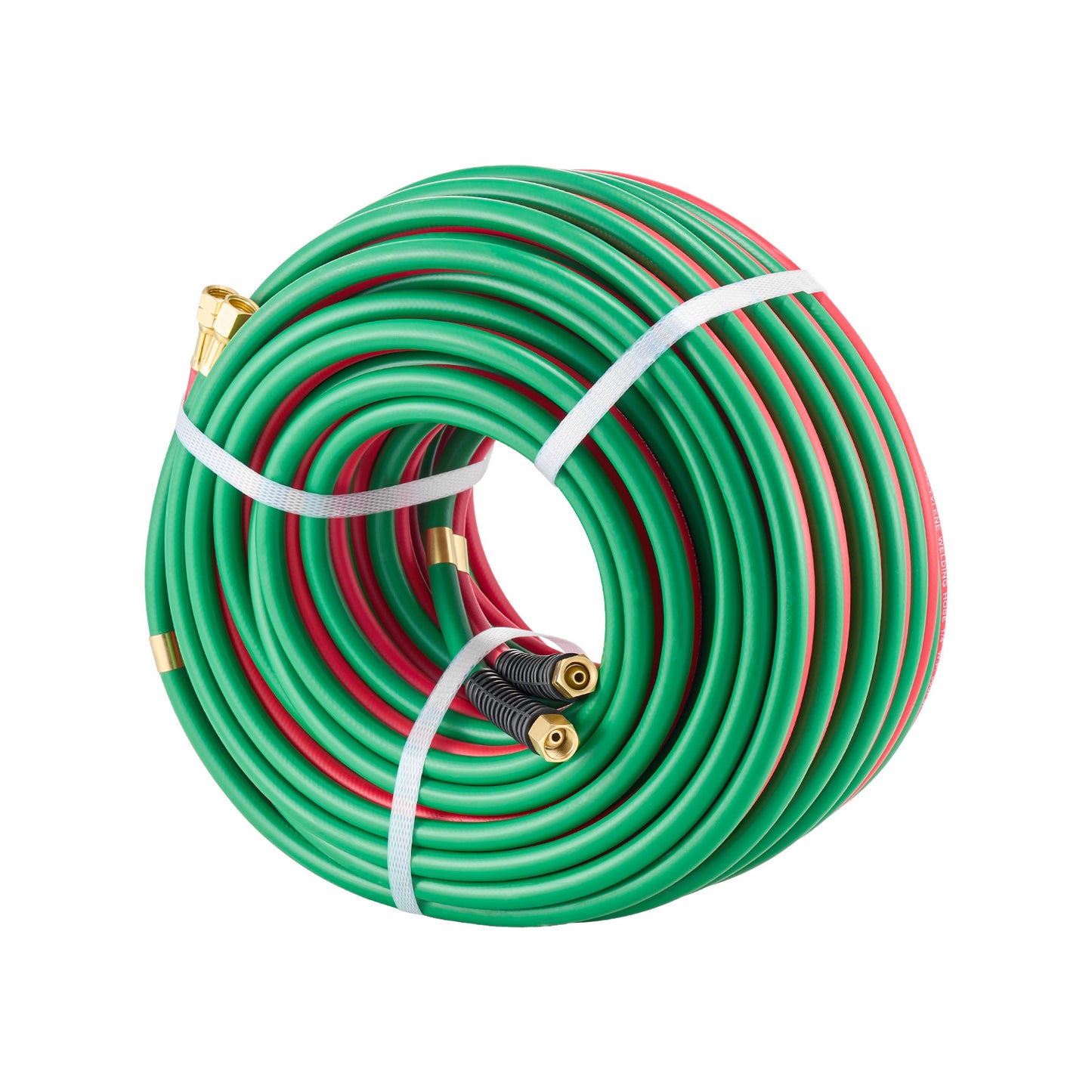 Oxygen Acetylene Hose, 1/4-Inch x 100FT Oxy Acetylene Hose with 9/16in-18 B Fitting, 300PSI T Grade Welding Cutting Torch Twin Hose, Compatible with Oxygen, Acetylene, Propane and Other Fuel Gases